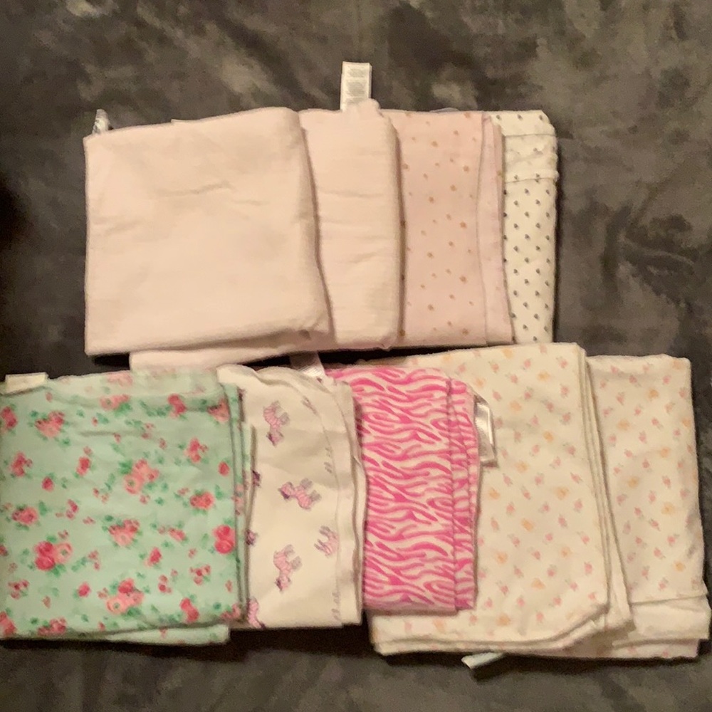 Lot of flannel receiving blankets